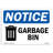 OSHA Notice - Garbage Can Sign With Symbol | Heavy Duty Sign Or Label