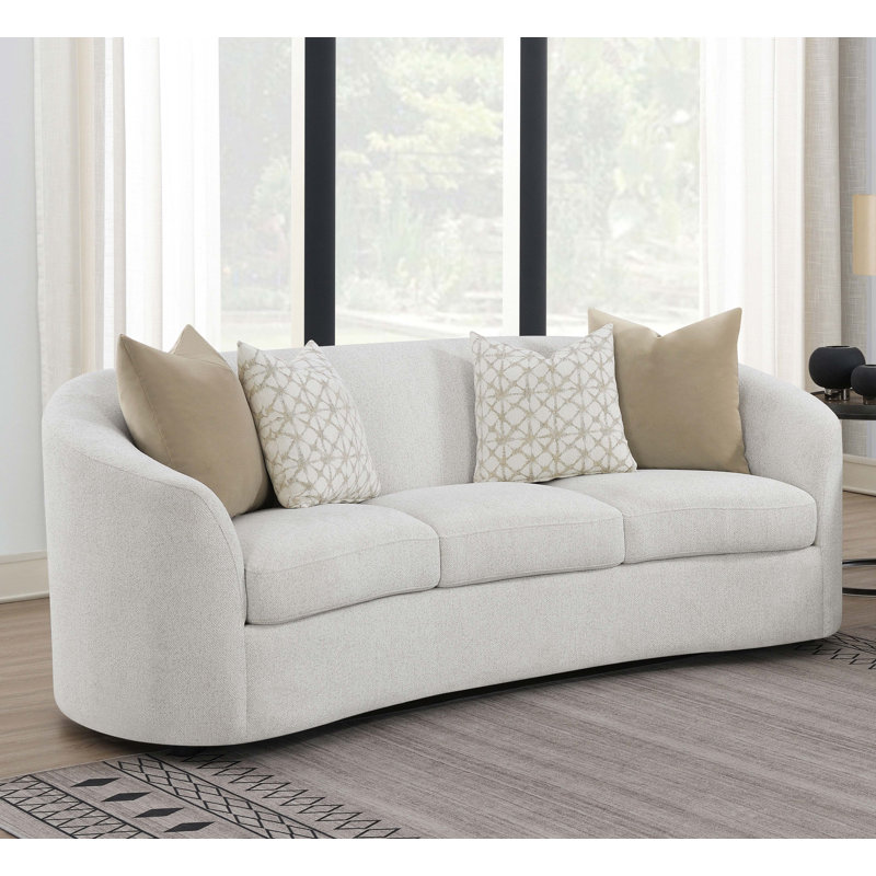 Annexie 89" Boucle Curved Sofa - Stylish & Comfy
