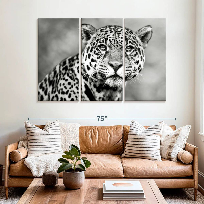 Monochromatic Jaguar, 42" H x 65" W