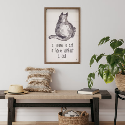 Une maison n'est pas une maison sans chat - blanc