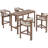 Glenmore Acacia Wood Outdoor Patio Rectangle Bar Table with Protective Cover Included
