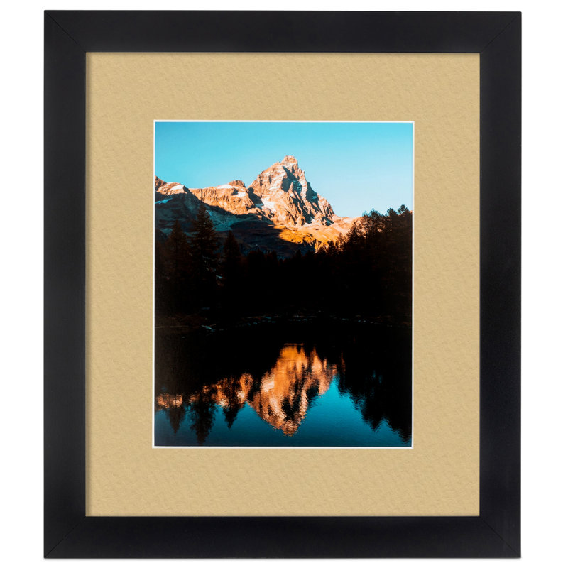 Matte Picture Frame with Mat, Autumn Gold
