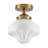  Glint 1- Light Schoolhouse Semi-Flush Mount Ceiling Light for Hallway-1097266422