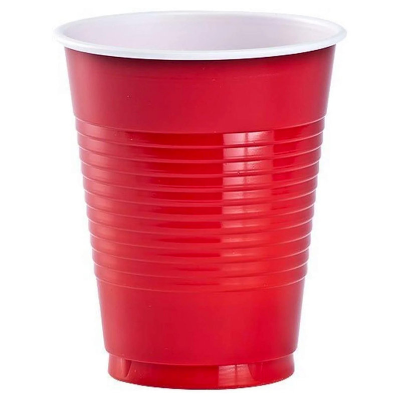Disposable Birthday Cups, Red