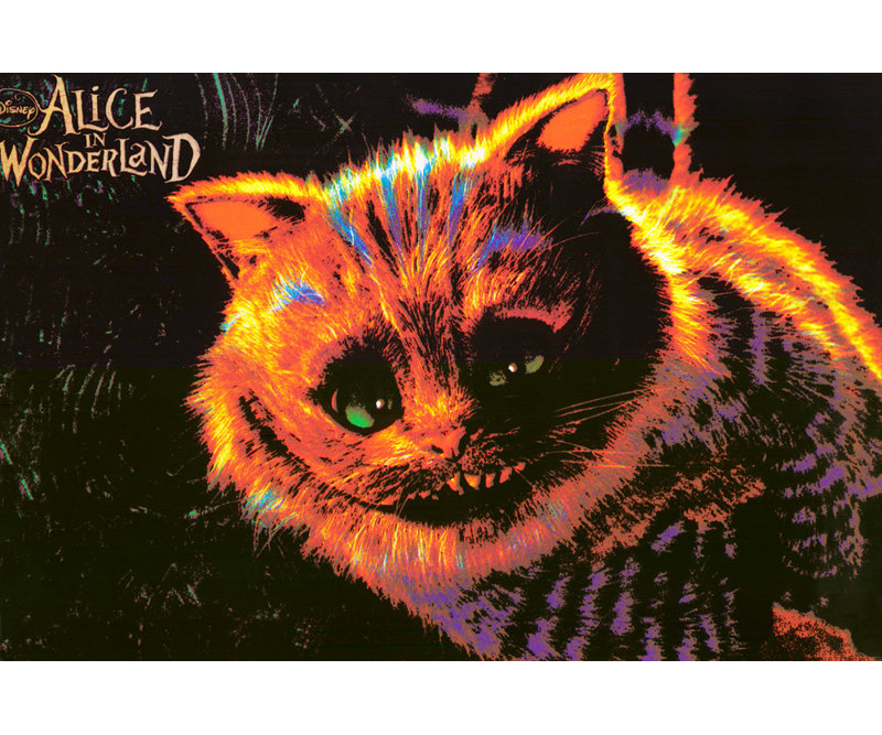 Alice au pays des merveilles - chat du Cheshire, H 16 po x l 24 po