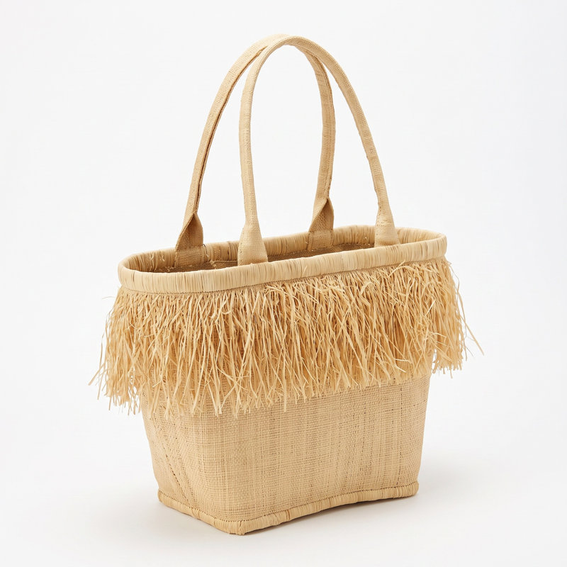 Raffia Palm Storage Tub & Tote, Natural, Large