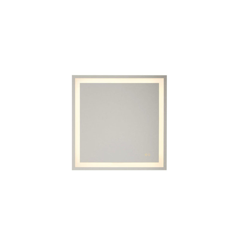 Miroir de salle de bain lumineux, 30 po x 30 po, Carré