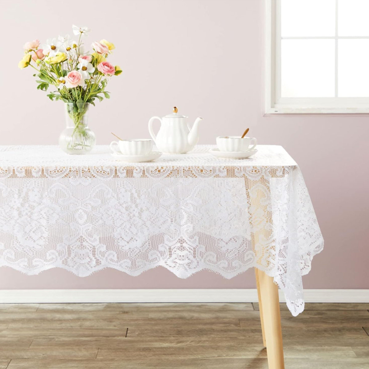 Ophelia & Co. Holtsville Rectangle Floral Polyester Tablecloth | Wayfair