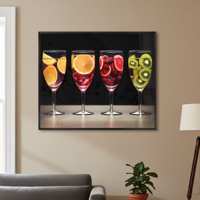 Single Picture Frame LED Illuminated Wall Art Wall Art on Glass / Aluminium