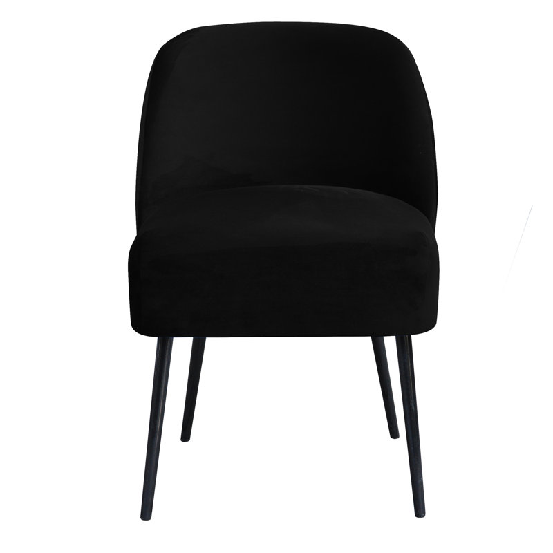 46cm H Upholstered Side Chair, Black