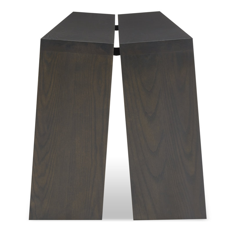 Amicable Solid Wood Dining Bench, Walnut, 17.5" H x 60" W  x 17.1" D
