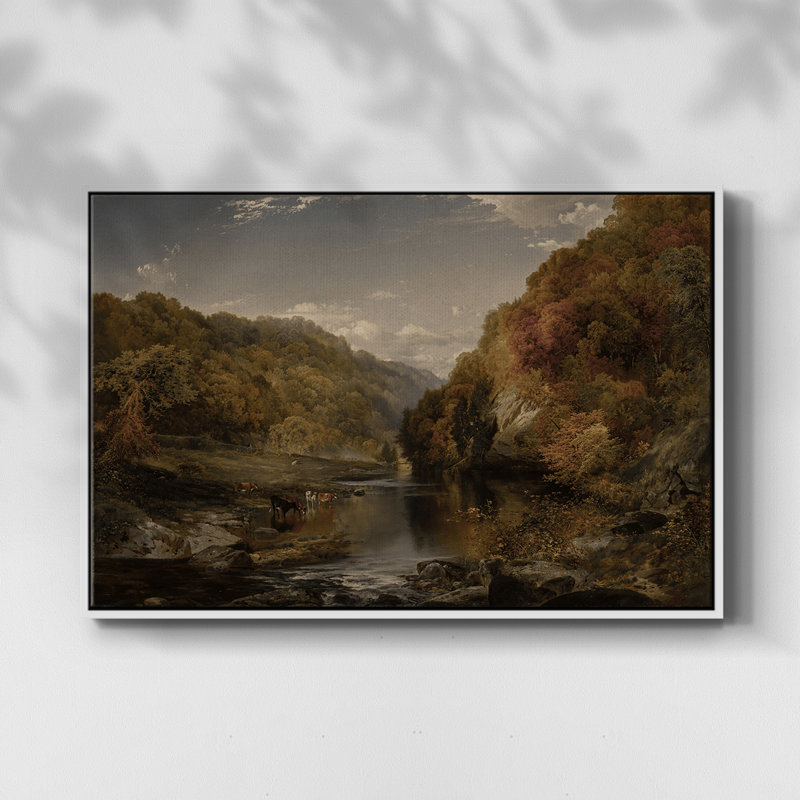 «Vintage Landscape - DCI» sur toile, Toile encadrée flottée blanche, H 25 po x l 37 po x P 2 po