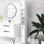 Grande armoire de salle de bain blanche avec 2 sections de porte et rangement réglable, H 69,53 po pour la salle de bain, la cuisine, le couloir, le salon, les étagères, l'organisation