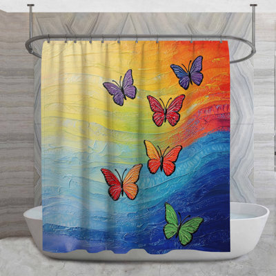 Rideau de douche Butterfly Flight - Nature