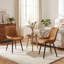 Chaise d'appoint moderne en similicuir avec pieds en métal-2038880834