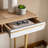 Leni Solid Wood Top Metal Base Writing Desk