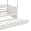 Lit à baldaquin simple avec lit gigogne simple, base de lit plateforme en bois avec tête de lit-1753787610