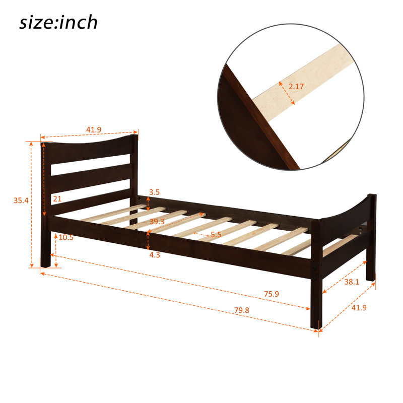 Hergen Slat Bed, Espresso