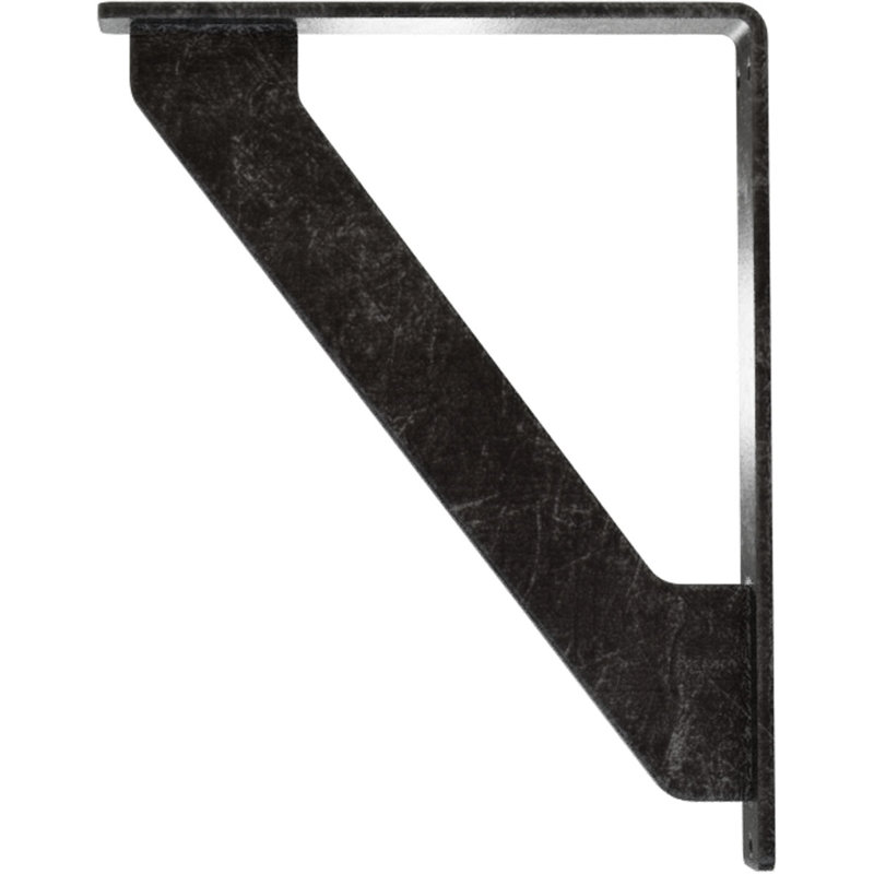 Support traditionnel en fer forgé, H 8 po x l 1,5 po x P 5,5 po, Argent antique