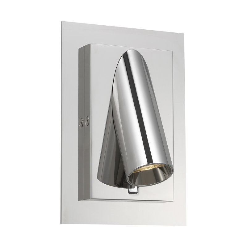 Ponte 1 - Light LED Outdoor Armed Sconce, Polished Nickel, 120V