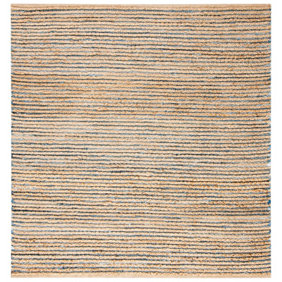 Chupp Handmade Flatweave Natural/Blue Area Rug