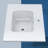 36 Inch Solid Surface Bathroom Vanity Top with Integrated Sink, Slim 0.56" Thick Countertop, Bright White Modern Design, Lightweight & Easy Install