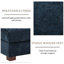 Chaise rembourrée sans accoudoirs en chenille bleue avec dossier rembourré, module de fauteuil simple pour canapé modulaire-27806438-27806441