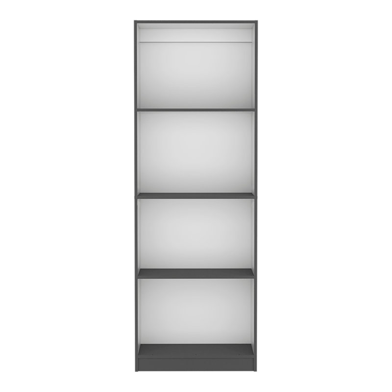 Bibliothèque, bureau, gris mat / blanc, Blanc / Gris, (4 tablettes) H 71,1 po x l 24,7 po x P 11,7 po