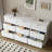 63"W 9-Drawer Dresser Cabinet Chest Of Drawer With Gold Handle-2040144870