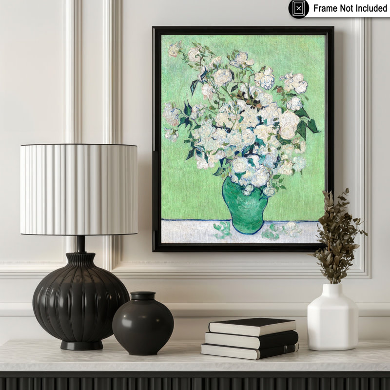 Van Gogh - Roses, Sans cadre, Affiche, H 11 po x l 14 po