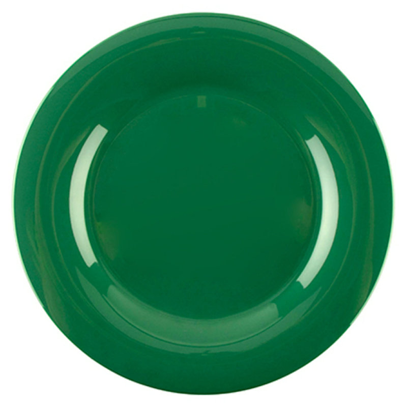  Assiette plate en mélamine 10,5 po, ensemble de 4, Vert