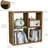 Modern Minimalist 4-Cube Open Shelving Unit, Low-Profile Engineering Timber Bookcases for Bedroom & Living Room-430734841