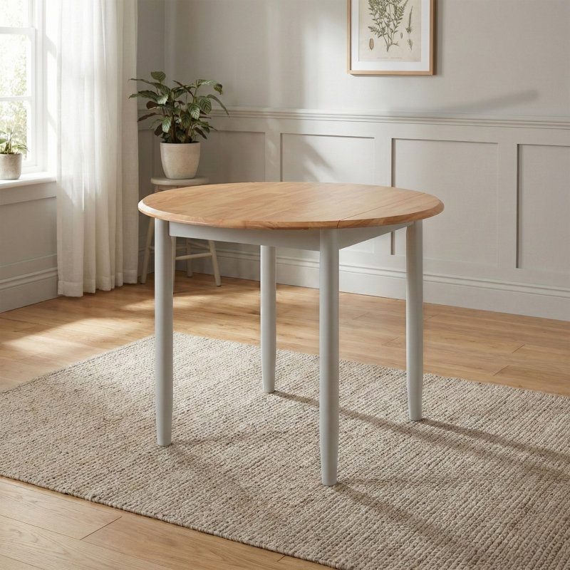 Deerfiled Extendable Round Solid Wood Dining Table