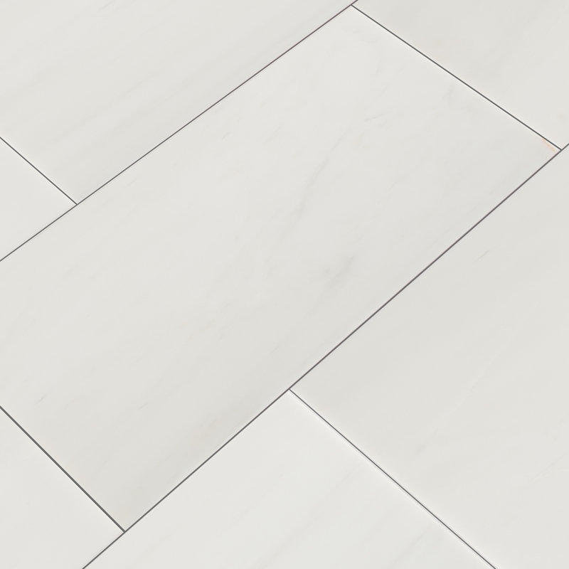 Calabria Frost 12 in. x 24 in. Polished Marble Floor and Wall Tile