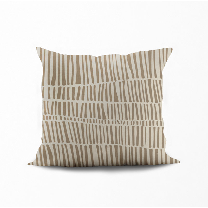 Jeté carré intérieur / extérieur en polyester Ikom, Beige, L 17 po x H 17 po