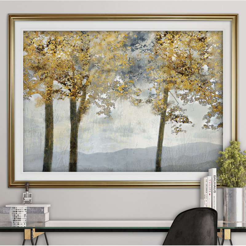 « ridgetop view », reproduction d’impression sur toile tendue, H 30 po x l 40 po x P 1,5 po, Cadre doré