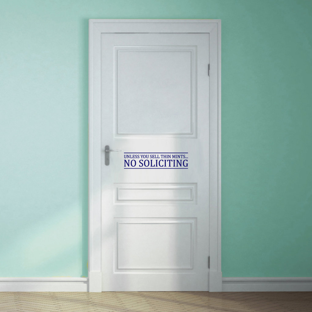 Unless You Sell Thin Mints No Soliciting Wall Decal Sweetums Wall Decals 