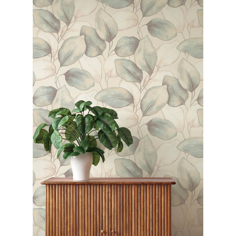 Papier peint Evanthe Aqua Vine, Bleu