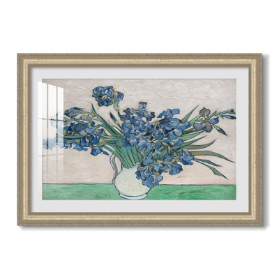 Irises, 1890-Vincent van Gogh-Custom Framed Canvas