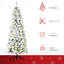 Sapin de Noël artificiel mince 6 pi avec embouts, 250 lumières et 462 lumières de branches, installation simple
