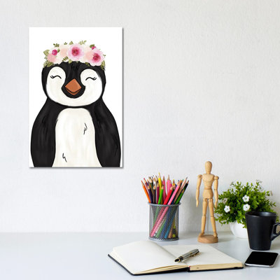 Floral Crown Penguin by Katie Bryant - Wrapped Canvas Gallery-Wrapped Canvas Giclée
