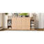 Grand lit escamotable avec tiroirs et tablettes de rangement spacieux, idéal pour les chambres d'amis ou les chambres compactes
