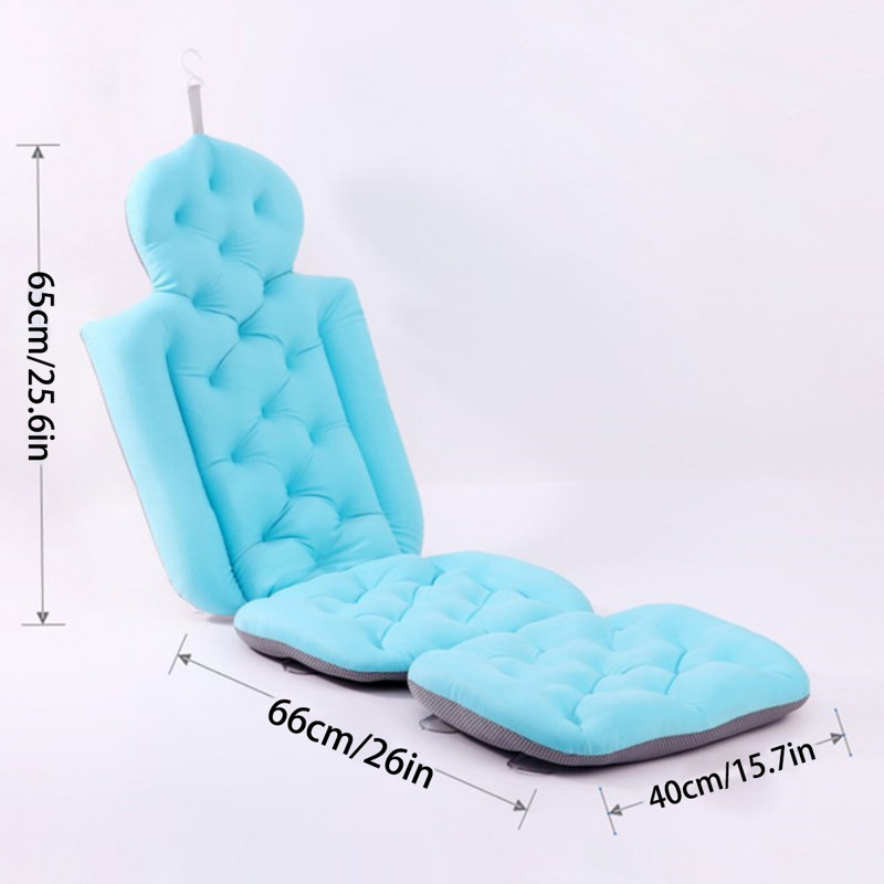 Bath Tub Pillow With Strong Suction Cups - Comfortable 3D AirMesh - View #12