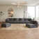 156.7‘’ Oversized U Shaped 6 Piece Modular Cloud Sectional Sofa with Ottoman