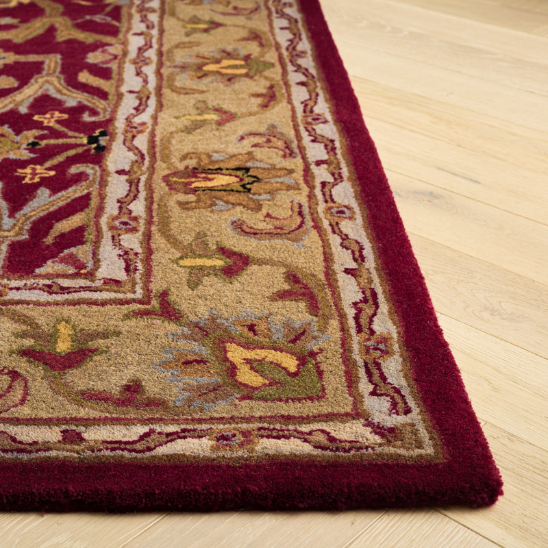 Tapis oriental en laine touffeté à la main Balthrop, Rectangle 8 pi 3 po x 11 pi