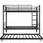 Twin Bunk Bed With Trundle, Metal Frame, , Full - Length Guardrail, Noise , Space Saving, Ideal For Bedrooms Trundle Compact Spaces, Steel Easy To Up