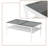 Modern stycle coffee table with glass top and a  wood shelf, metal frame-1177841532