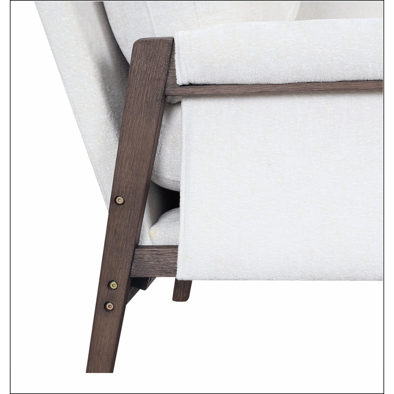Fauteuil Mid-Century, Blanc