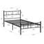 Metal Bed Frame with Headboard-1213970014