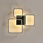 Square 57Cm LED Flush Mount With Remote